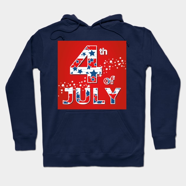 4th July design Hoodie by creativityrunsfree